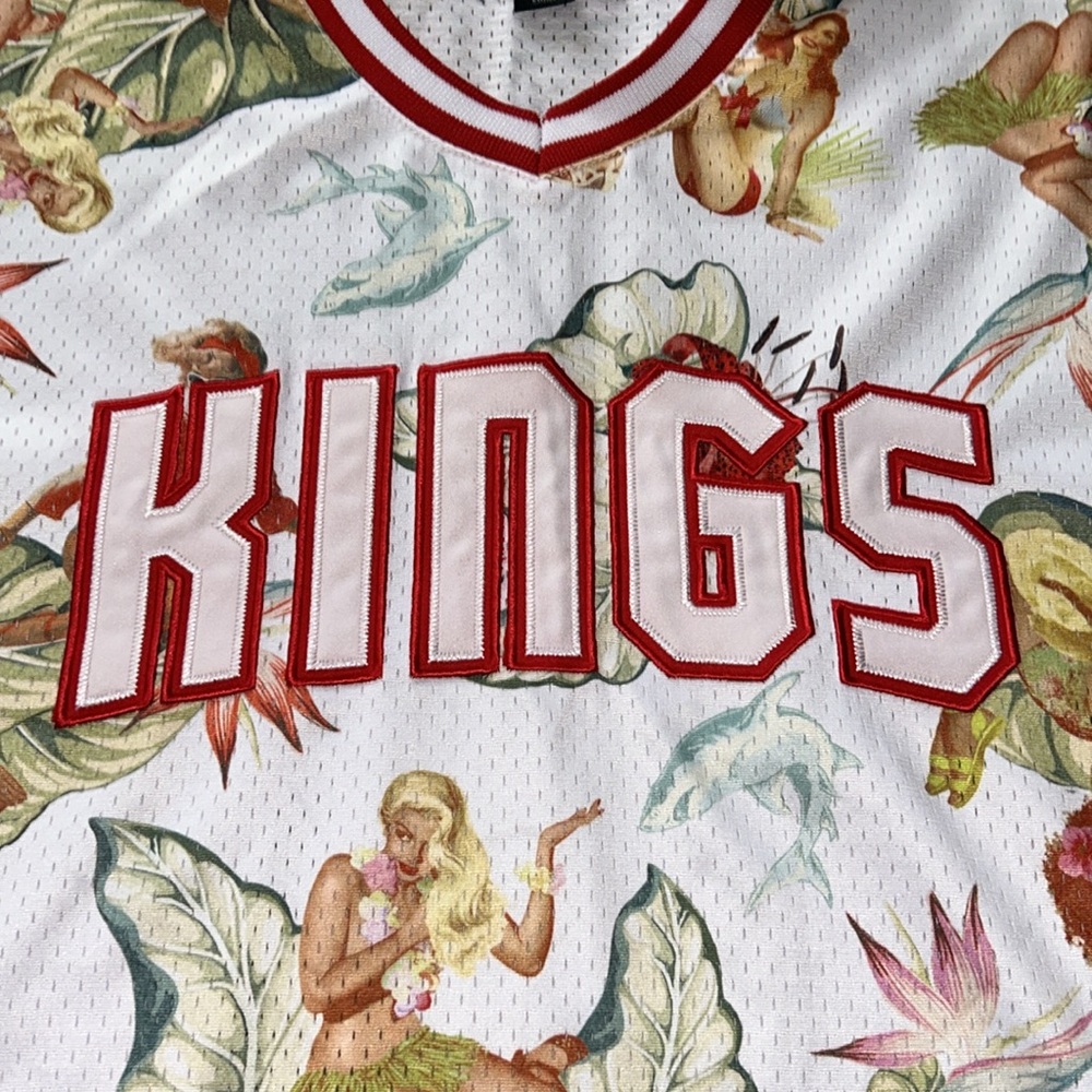Akoo & Co Jersey Kings Summer League Women's Pinup Bold All Over Print SZ 3XL - Picture 5 of 11